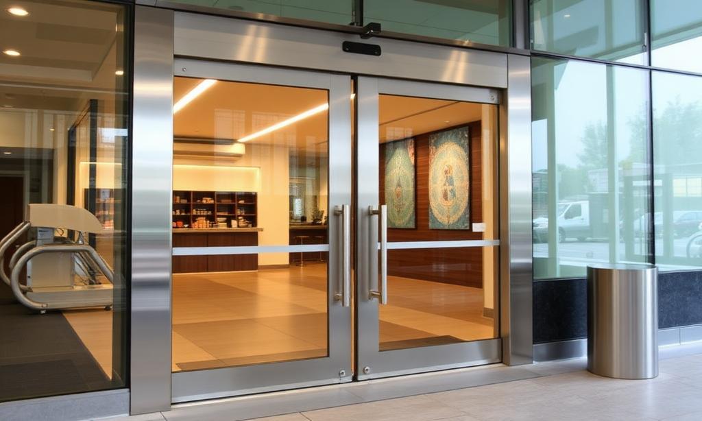 Commercial Glass Doors & Hardware — commercial storefront glass service by AJ Glass LLC in Milwaukee, WI